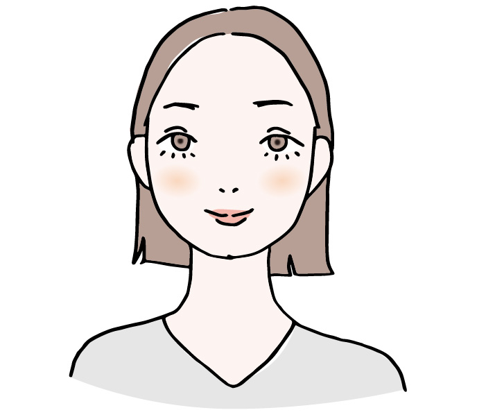目が離れぎみ