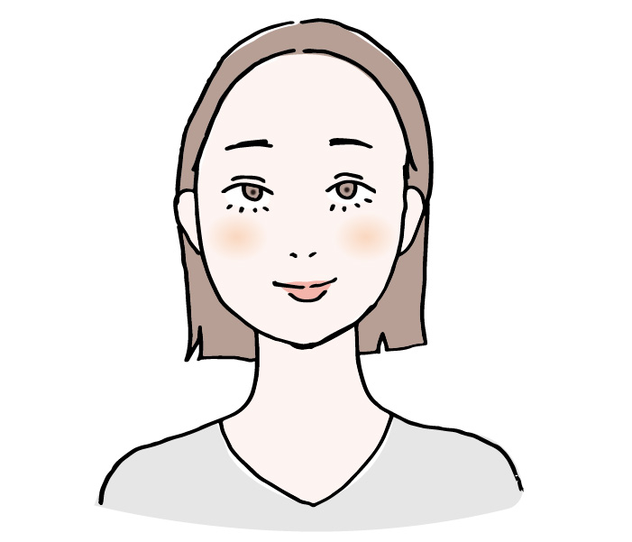 目が寄りぎみ